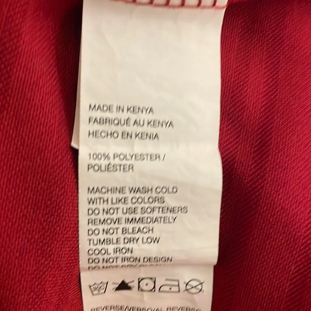 Izod stripe long sleeve golf shirt in red stripe - Picture 7 of 7